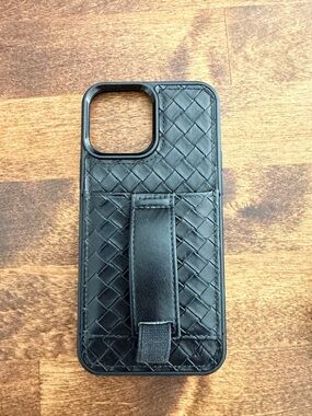 Black woven Walli phone case for IPhone 13 Pro Max